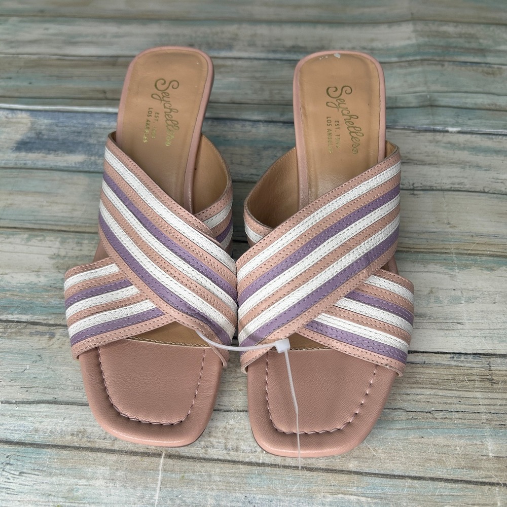 Seychelles High Heels Size 6 Womens Fleet Heeled Sandal Blush Pink Purple